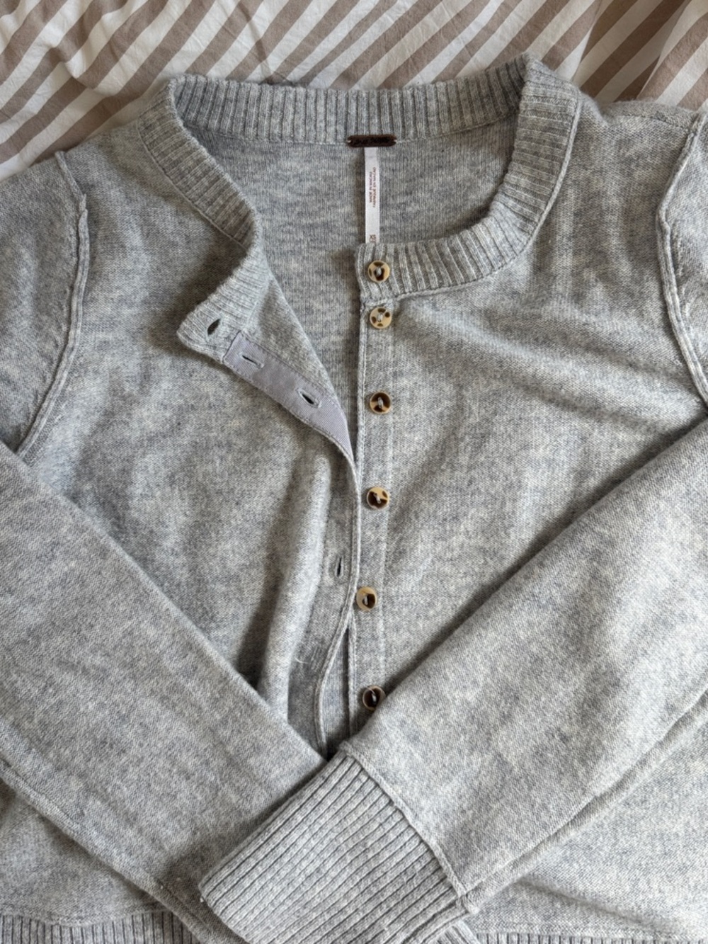 Free People Grey Cardigan